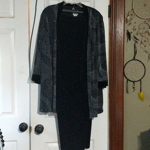 Matching black work suit